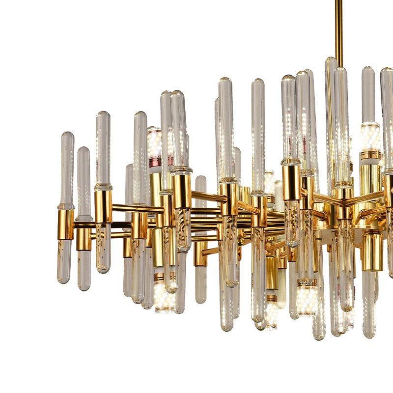 Custom Design Decorative Hanging Gold Ceiling Lights Glass Pendant Lights Modern Luxury Led Chandeliers
