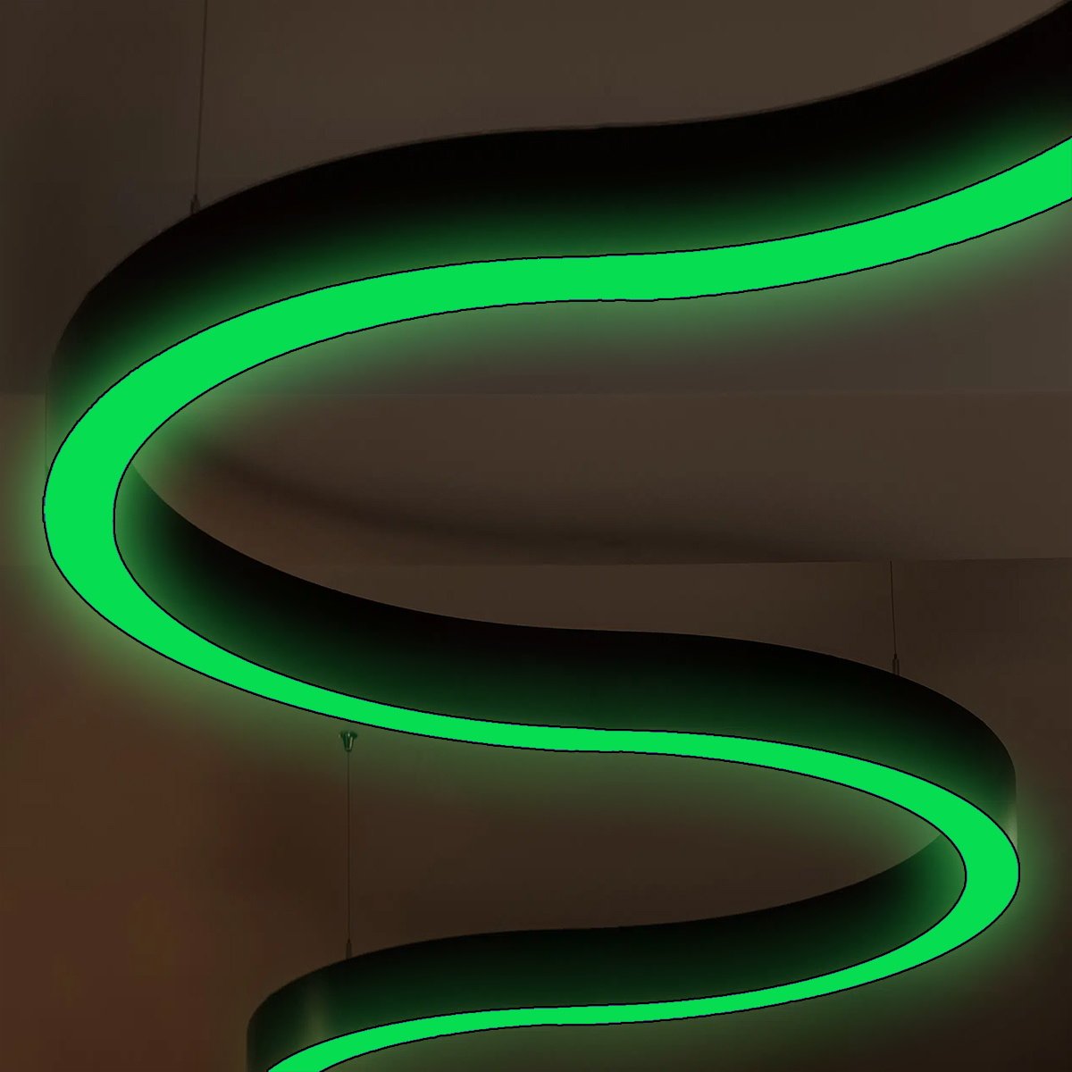 5m 6m Big Diameter RGB RGBW Circular Ring Pendant Light Color Changing Circle Linear Led Hanging Lamp for Car Showroom