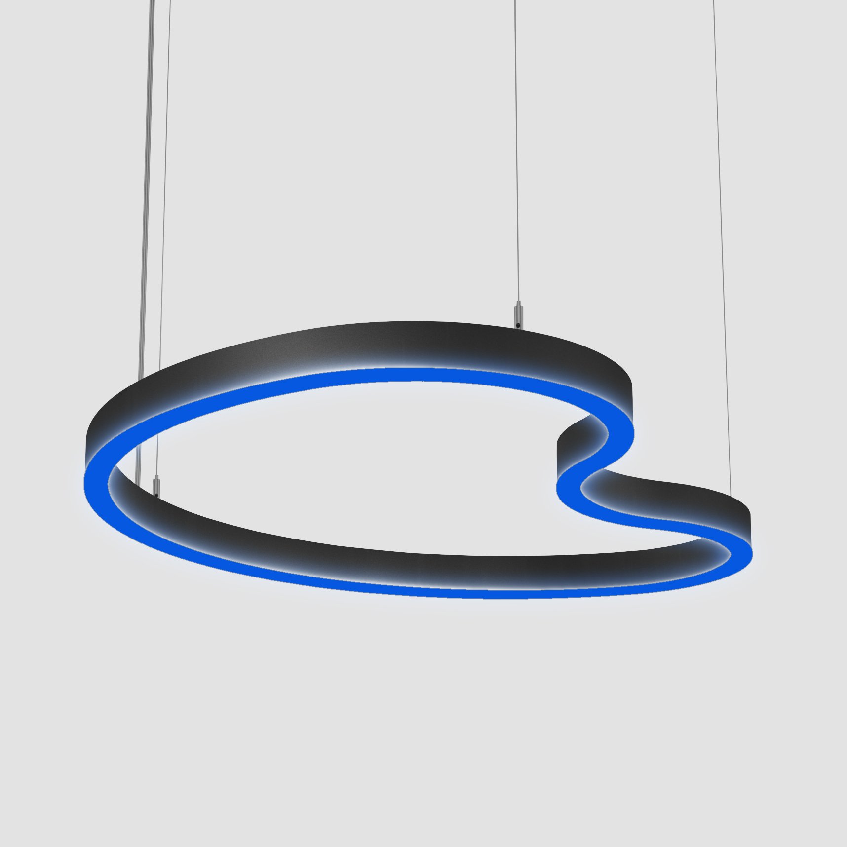 5m 6m Big Diameter RGB RGBW Circular Ring Pendant Light Color Changing Circle Linear Led Hanging Lamp for Car Showroom