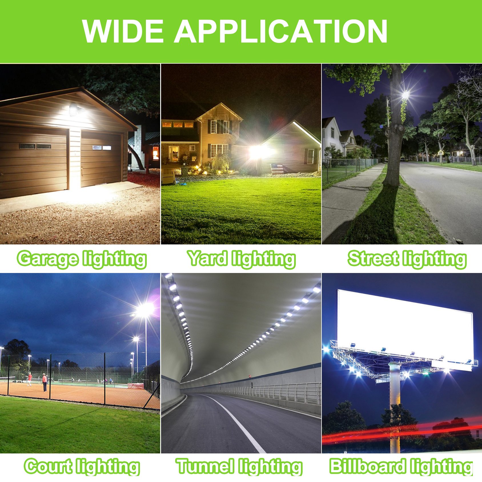 Floodlights High Power Aluminum 50W 100W 150W 200W 250W 300W IP65 Outdoor Stadium Sport LED Tennis Fixtures Slim Flood Light