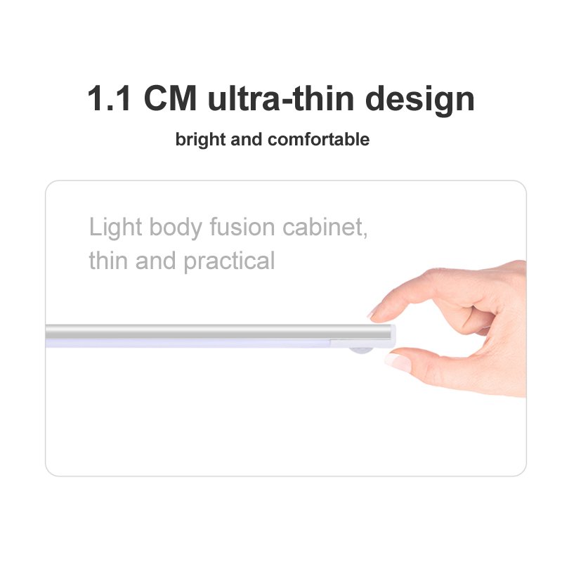 5V Motion Sensor Rechargeable Led Wardrobe Lamp 3 Color Dimmable Warm/Natural/White Kitchen Cabinets Lights