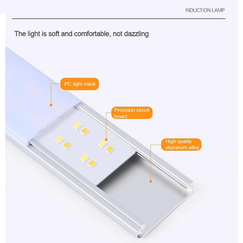 5V Motion Sensor Rechargeable Led Wardrobe Lamp 3 Color Dimmable Warm/Natural/White Kitchen Cabinets Lights