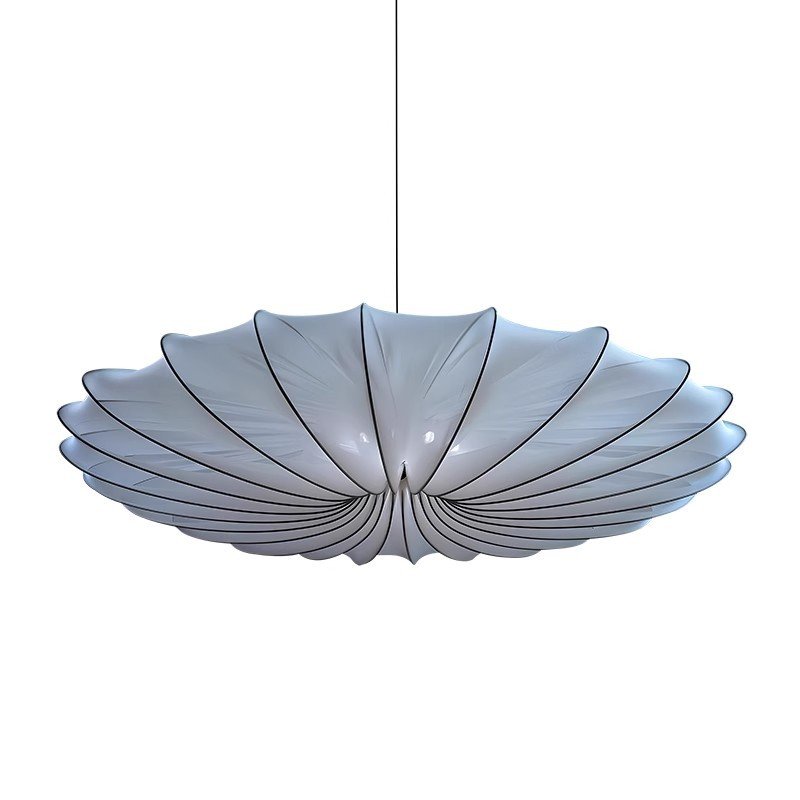 Lumind Cream Wind Bedroom Chandelier Japanese Living Room Restaurant Lamp Silk Cloth Lamp Chandelier Pendant Lamps