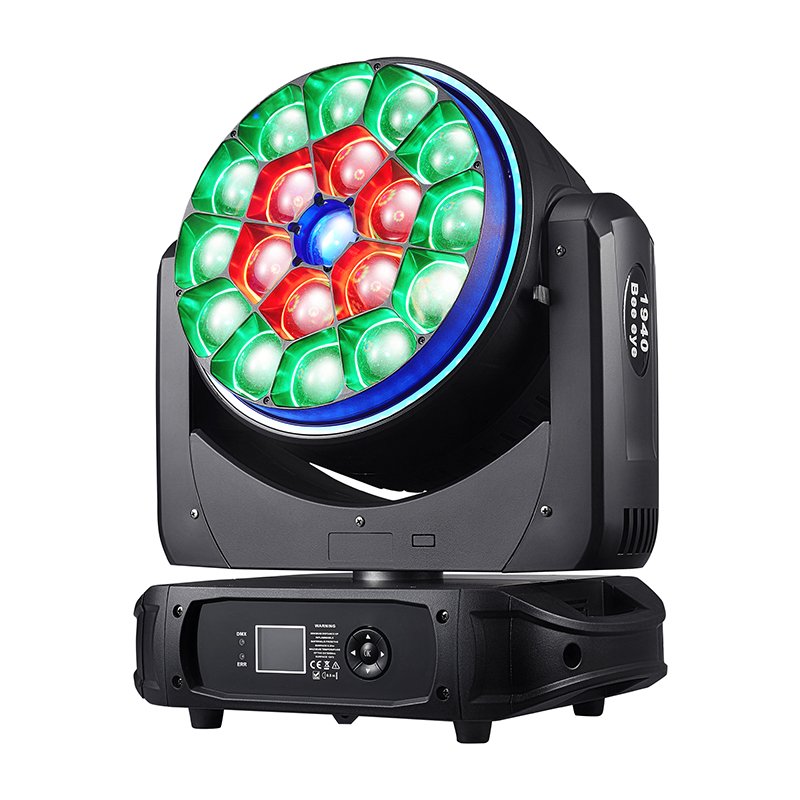 19x40W RGBW LED Beam Zoom Wash Effect Big Bee Eye Aperture Rotate K15 Moving Head Light Dj Disco Concert Bar Night Dance Lamp