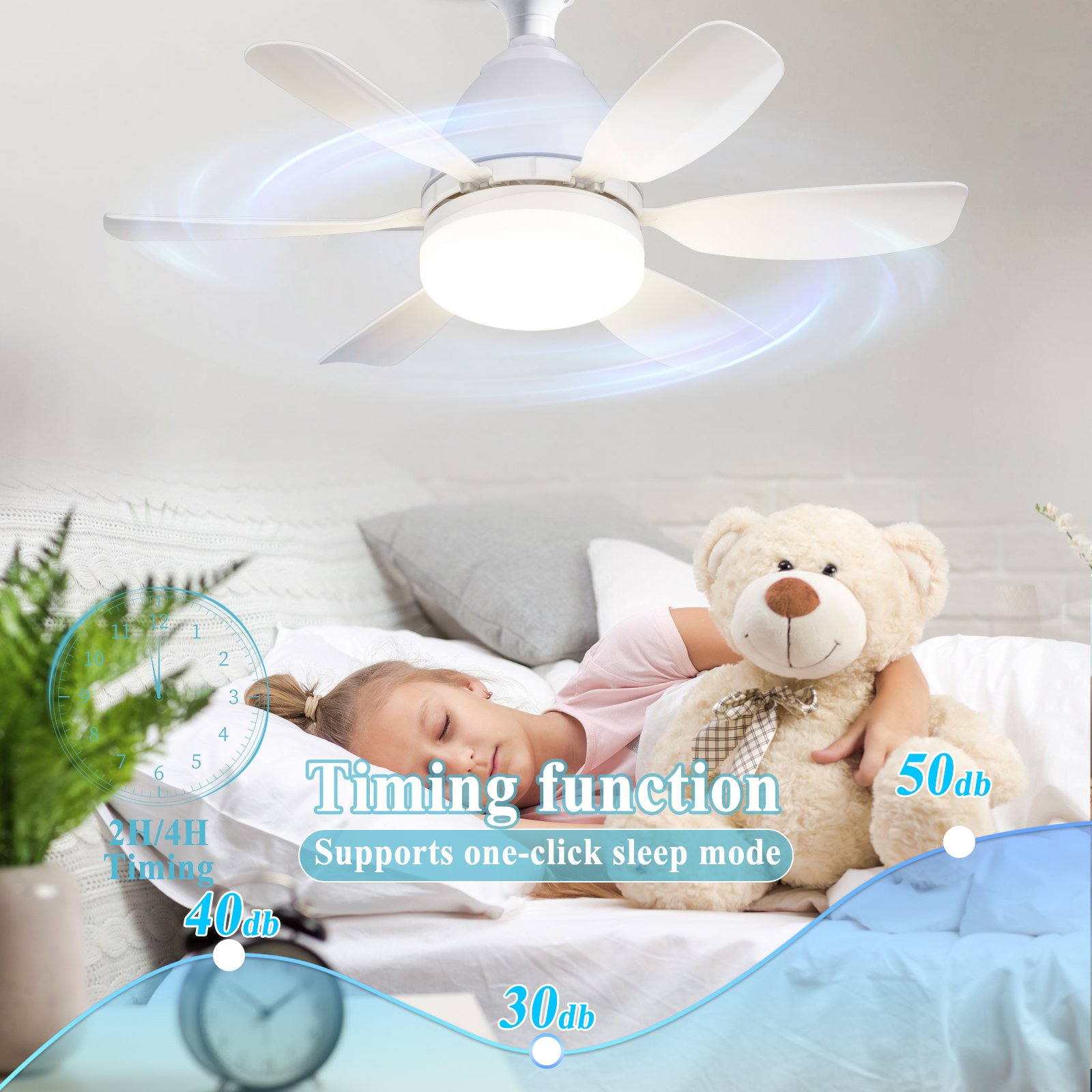 Patent Led Fan Lights Smart Home Lights Intelligent Dimming Timing 3 Speed Black E27 Fan Remote Control Modern LED Ceiling Fan