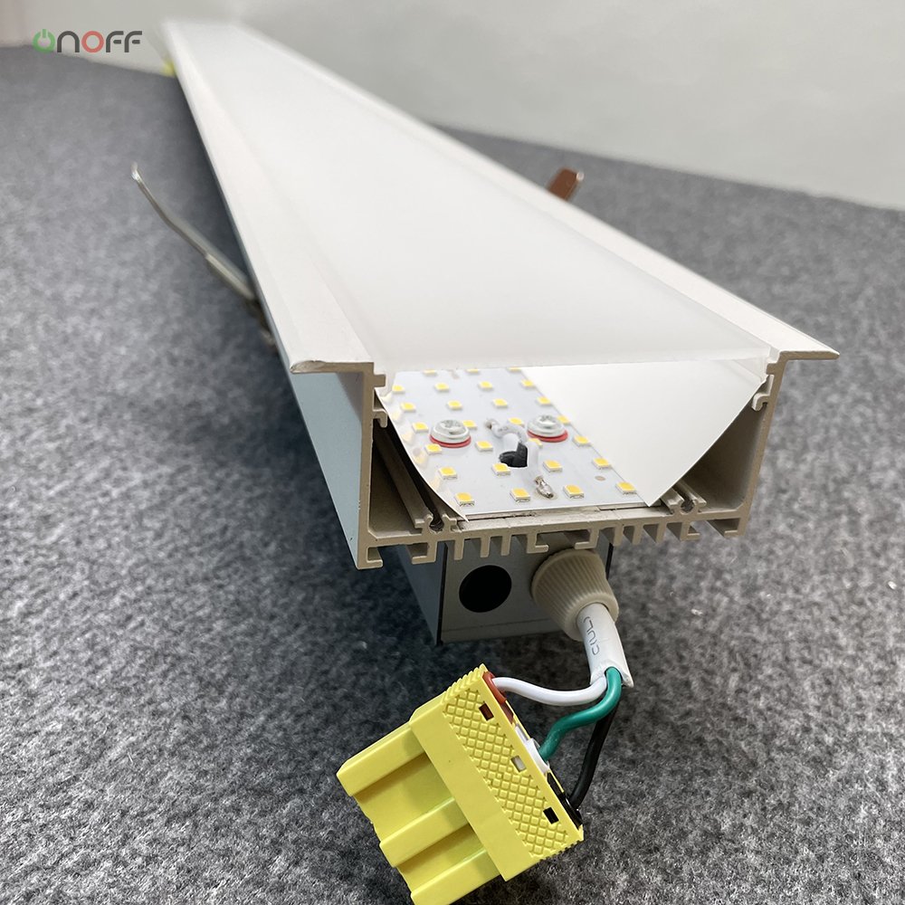 AC110V Input Apartment Ceiling Light Recessed Mounting Aluminum LED Linear Light Fixture 2ft 4ft