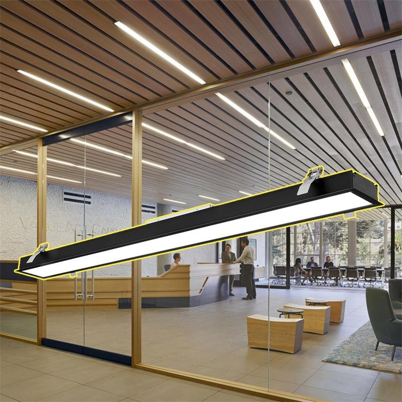 AC110V Input Apartment Ceiling Light Recessed Mounting Aluminum LED Linear Light Fixture 2ft 4ft
