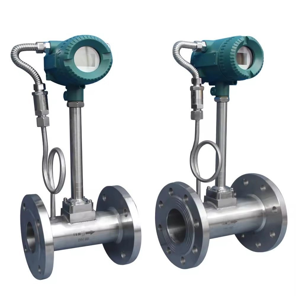 DN15 - DN300 Smart 24v Auto Steam Flange Connection Vortex Lpg Gas Flow Meter For Air Flow Meter Digit
