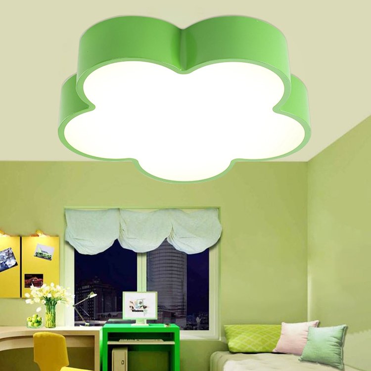 45cm 55cm 90cm Colored Flower Shaped LED Ceiling Light Kindergarten Daycare Ceiling Light 110V 220V Children's Room Pendant Lamp