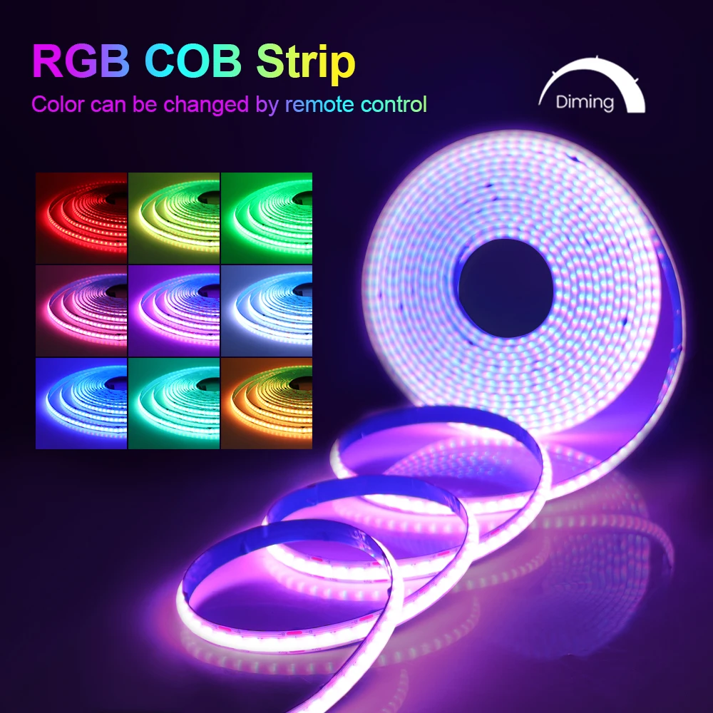 New Arrival DC 5V USB RGB COB LED Strip 576Leds/M Bluetooth APP Control TV BackLight for Home Decoration