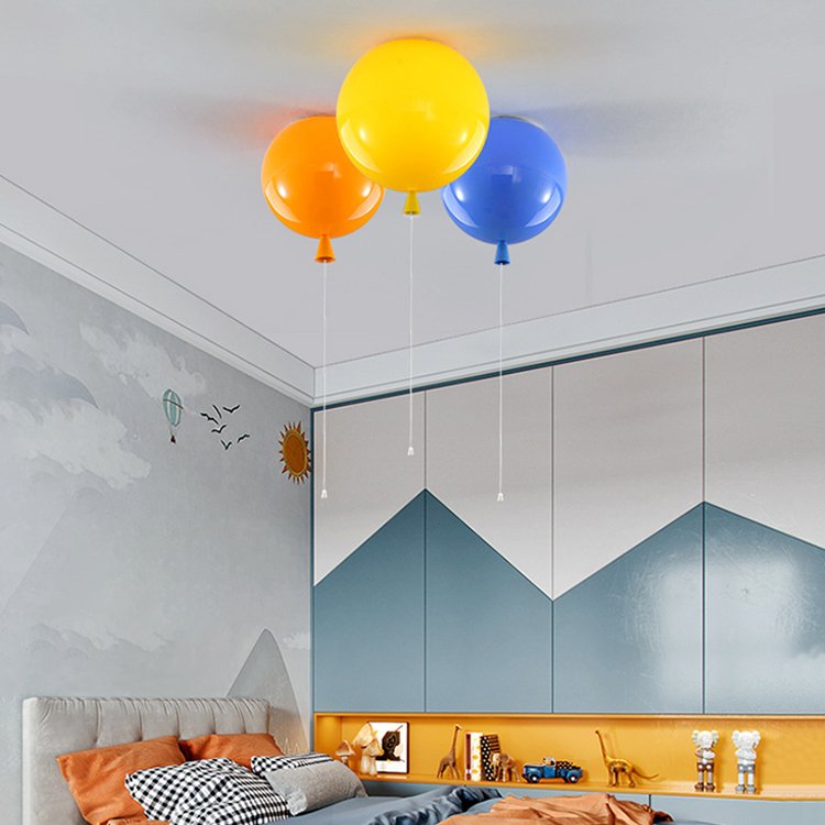 Children's Room Balloon Ceiling Light Colorful Eye protection LED E27 Bedroom Early Education Center Decoration Ceiling Light
