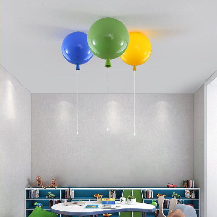 Children's Room Balloon Ceiling Light Colorful Eye protection LED E27 Bedroom Early Education Center Decoration Ceiling Light