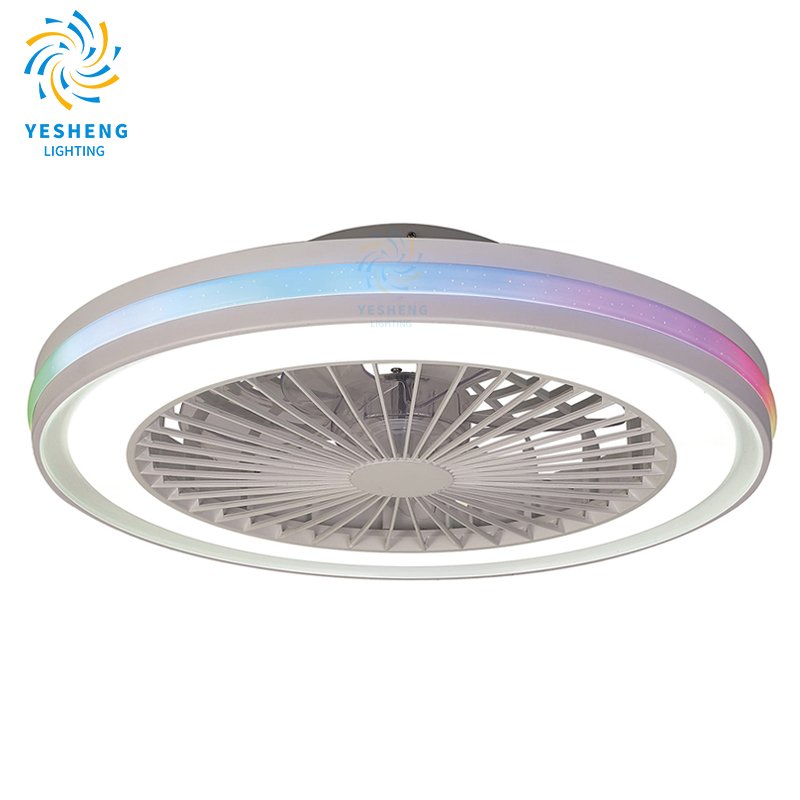 XD207 RGB Modern Remote Controlled Ceiling Fan with Light Lamps with Fan App Control Tuya Alexa Google Control