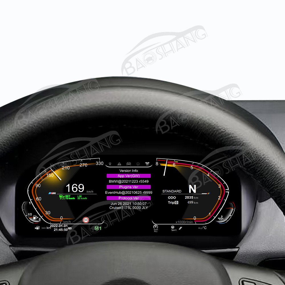 12.3''Digital Cluster Virtual Cockpit for Bmw 1Series E87 2006-2011 LCD Instrument Panel Multimedia Dashboard Speed Meter Screen