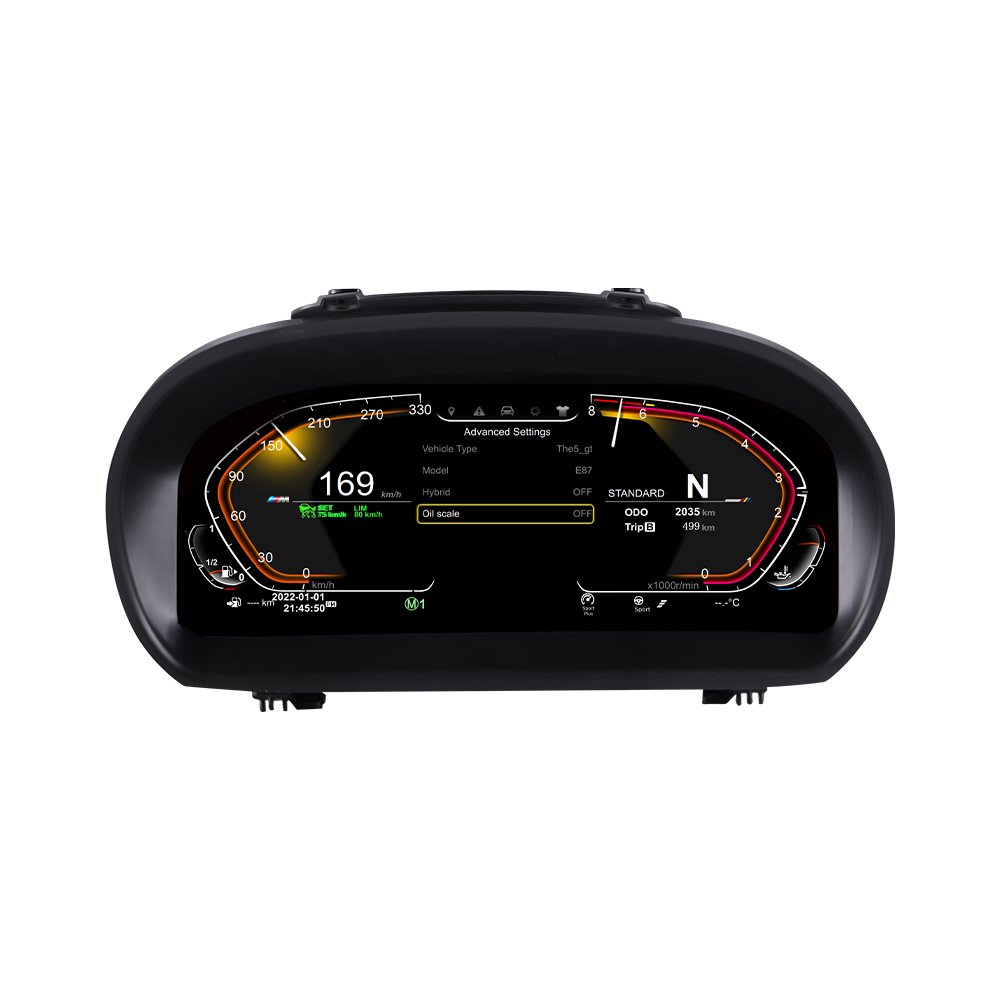 12.3''Digital Cluster Virtual Cockpit for Bmw 1Series E87 2006-2011 LCD Instrument Panel Multimedia Dashboard Speed Meter Screen