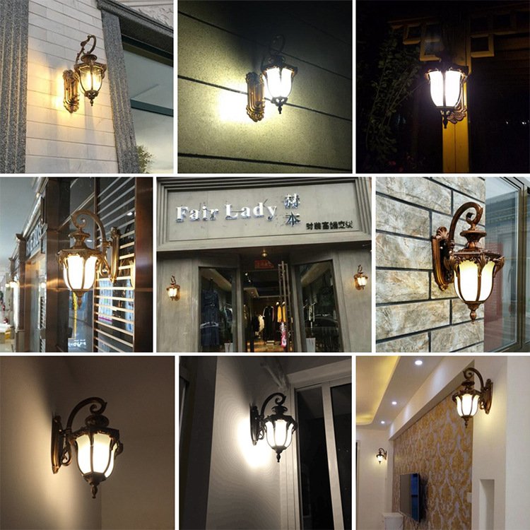 Garden Wall Light 1-Light Outdoor Indoor Wall Sconce Black Rectangular Frame and clear Glass Shade Decorative Wall Lamp