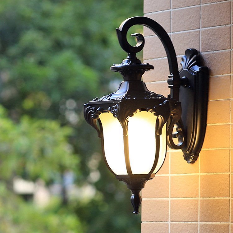 Garden Wall Light 1-Light Outdoor Indoor Wall Sconce Black Rectangular Frame and clear Glass Shade Decorative Wall Lamp