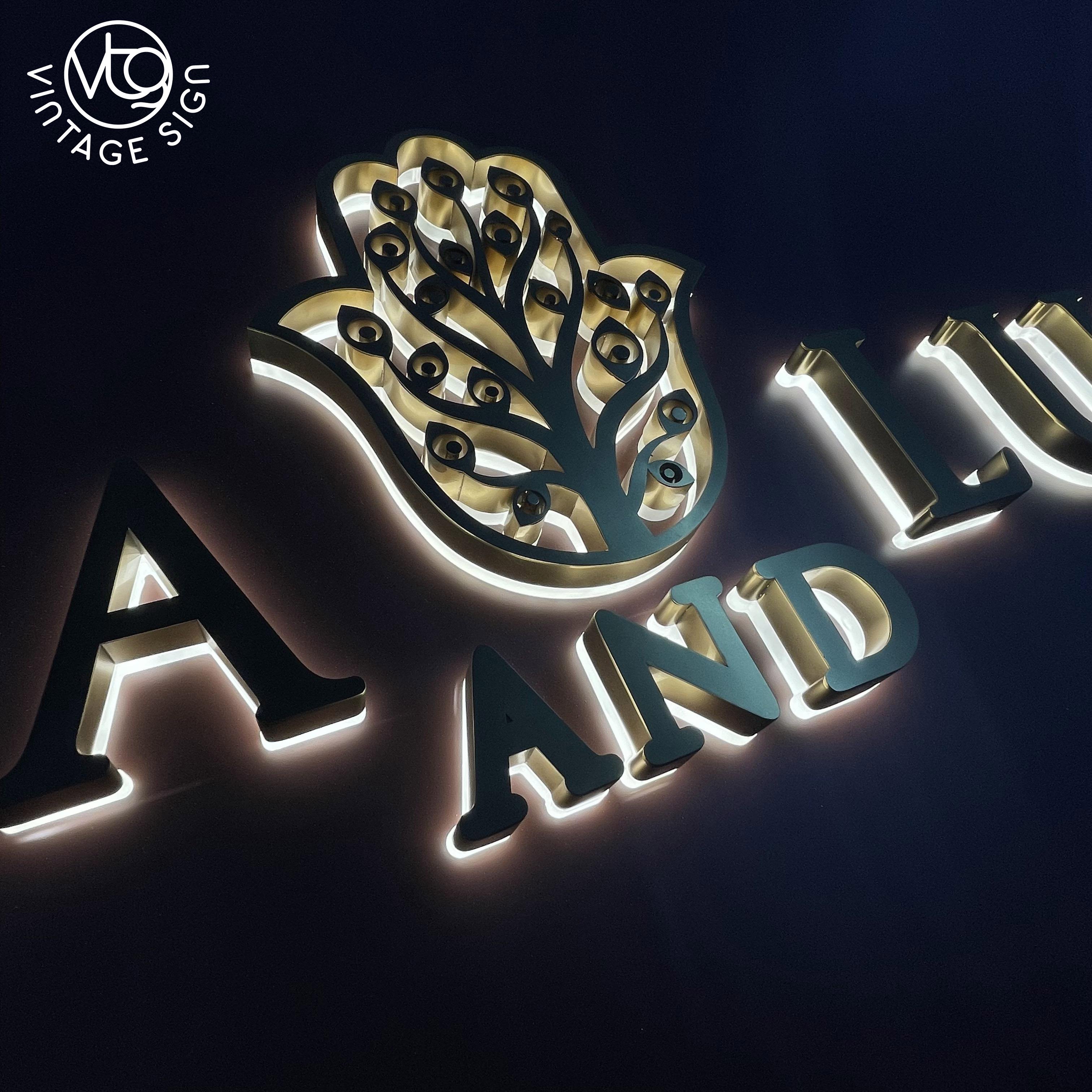 Business Office Back Light Metal Signage Board Open Led Backlit Acrylic Signs With Factory Prices