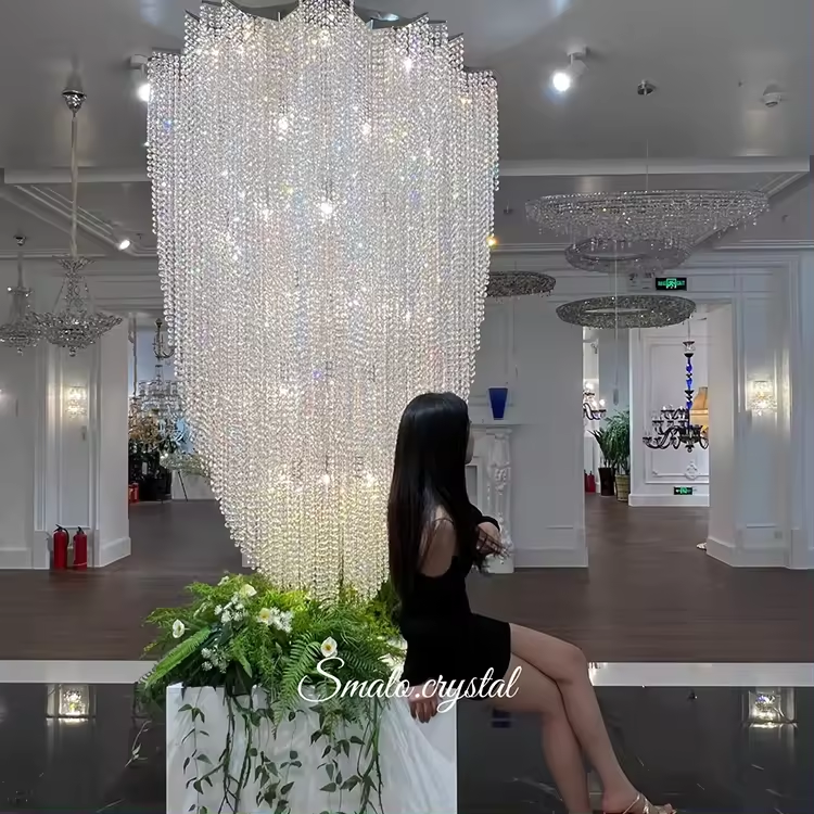 ECOJAS LED Pendant Lighting Chandelier Entry Crystal Shiny Butterfly Luxury Pendant Lamp Crystal Chandeliers for Hotel Home