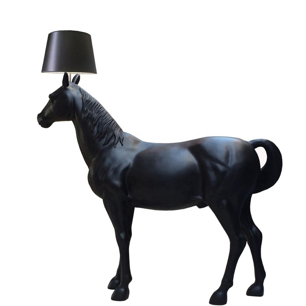 Floor Lamps Horse Lamps Iron Nordic Luxury Office Modern Light Black Decorative Standing Floor Lamp
