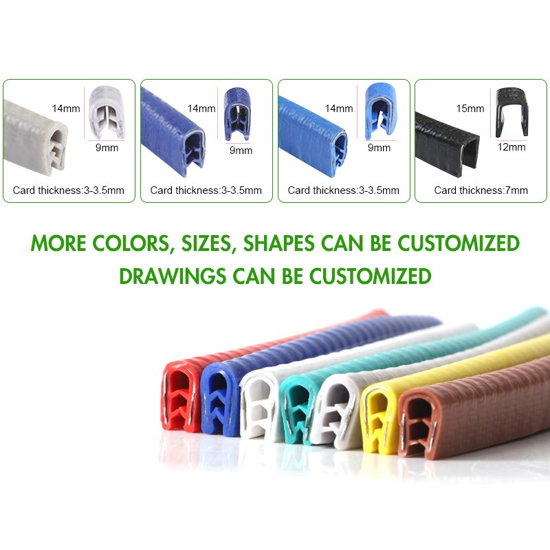Universal Car Door 1M 5M U Type Edge Guards Trim Moulding protection Strip Car Vehicle Scratch Protector Strip
