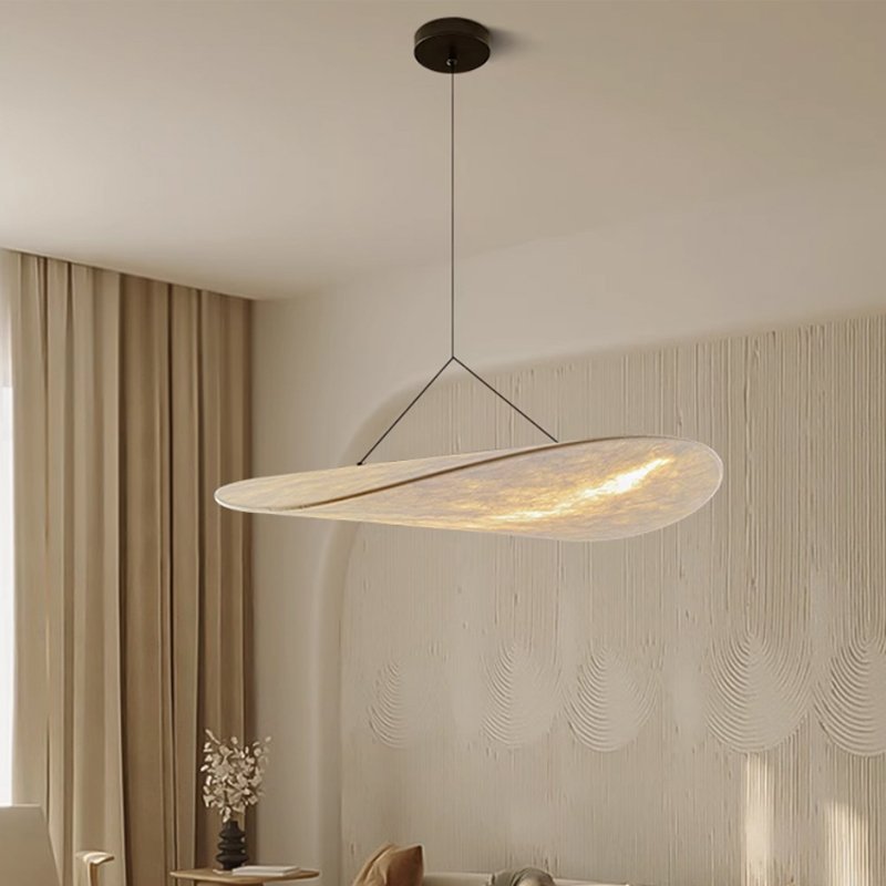 BAHE 2024 Home Decor Kitchen Hanging Lamp Fabric Chandelier 1 Iron CE Chrome Big Nordic Modern Led Indoor Minimalist Design Silk