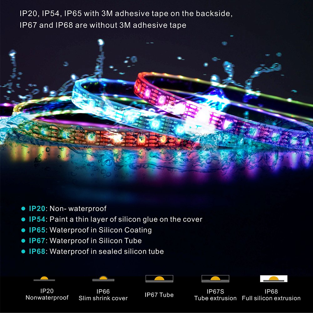 Ws2813 30leds 5w/m Dream Color Led Strip Light