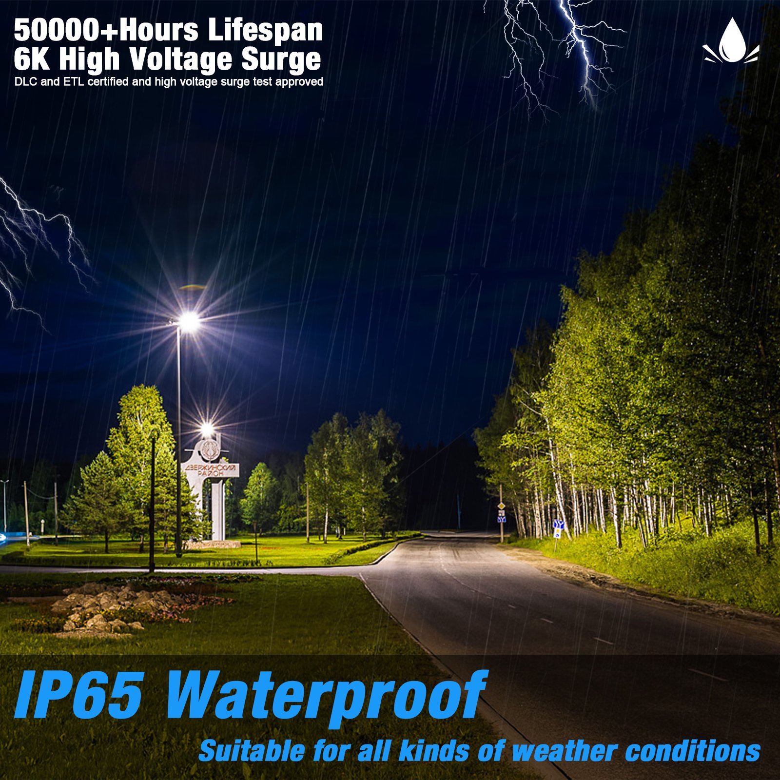 Post Top Fixture 80W Us Stock Pole Lamp Parking Area Yard Outdoor Lighting Led Dusk to Dawn 60W 100W 150 Watt Garden Light