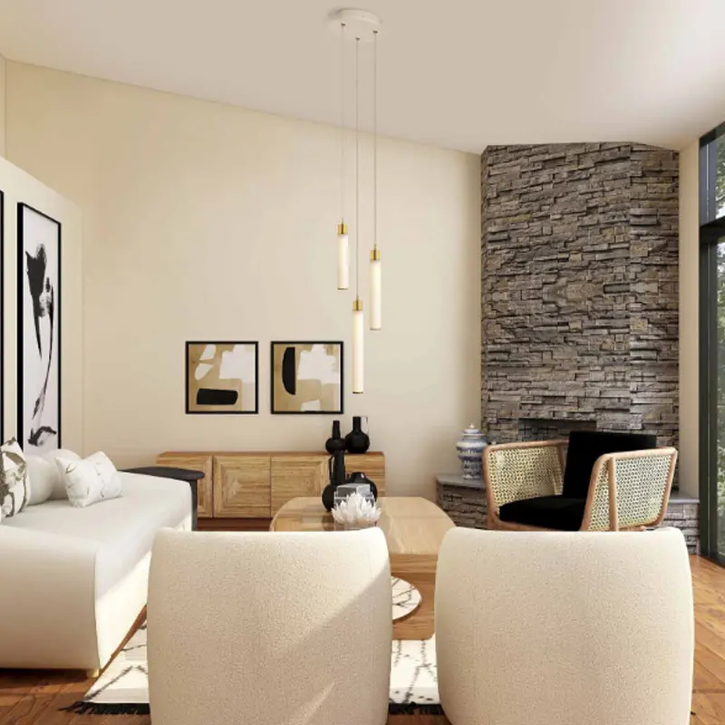 Modern Simplicity Design Linear Long Glass Pendant Light Stairs Duplex Building Villa Fashion Cafe Decorative Chandelier