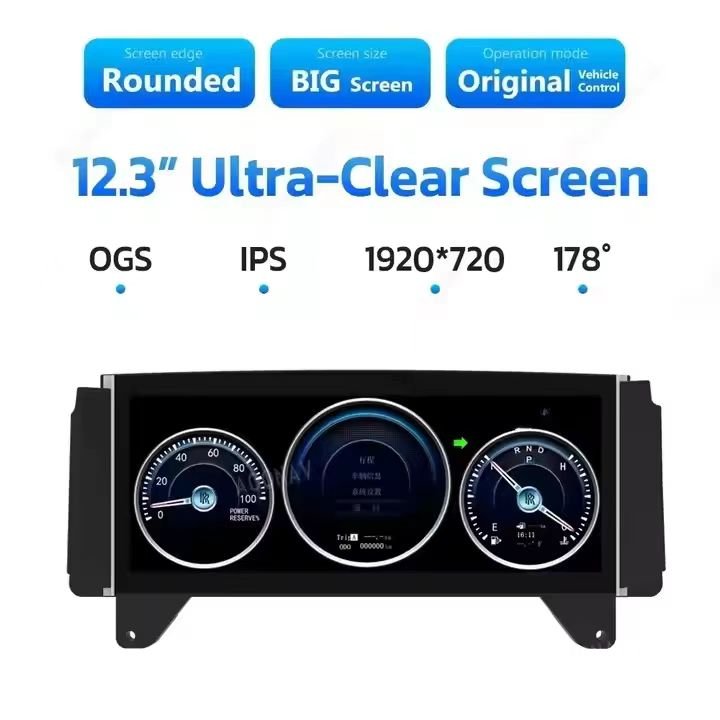Car Dashboard Instrument Panel LCD Car Cockpit for LHD&RHD Rolls-Royce Phantom 2004-2013 Digital Cluster Speedometer Display