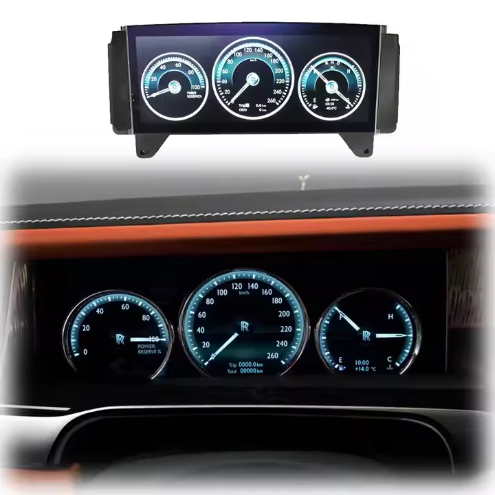 Car Dashboard Instrument Panel LCD Car Cockpit for LHD&RHD Rolls-Royce Phantom 2004-2013 Digital Cluster Speedometer Display