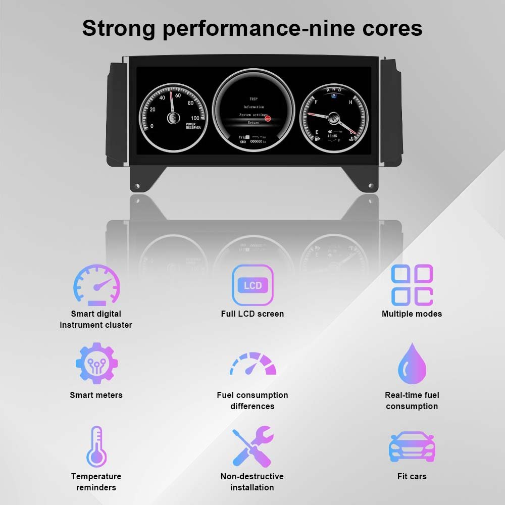 Car Dashboard Instrument Panel LCD Car Cockpit for LHD&RHD Rolls-Royce Phantom 2004-2013 Digital Cluster Speedometer Display