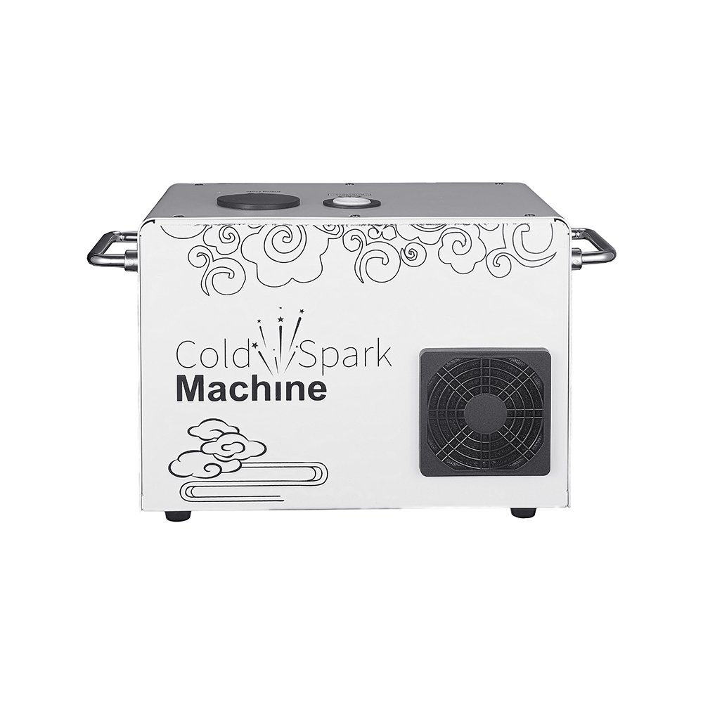 750W White Cold Spark Machine with Flight case Ti Powder DMX Firework Machine Remote Cold Fireworks Fountain Stage Spark Machine