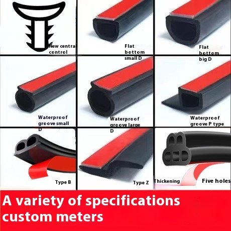 Various Sized EPDM Rubber Sound Insulation Sealing Strip D P L B Z Type Cutting Automotive Door Weatherstripping for Car Auto