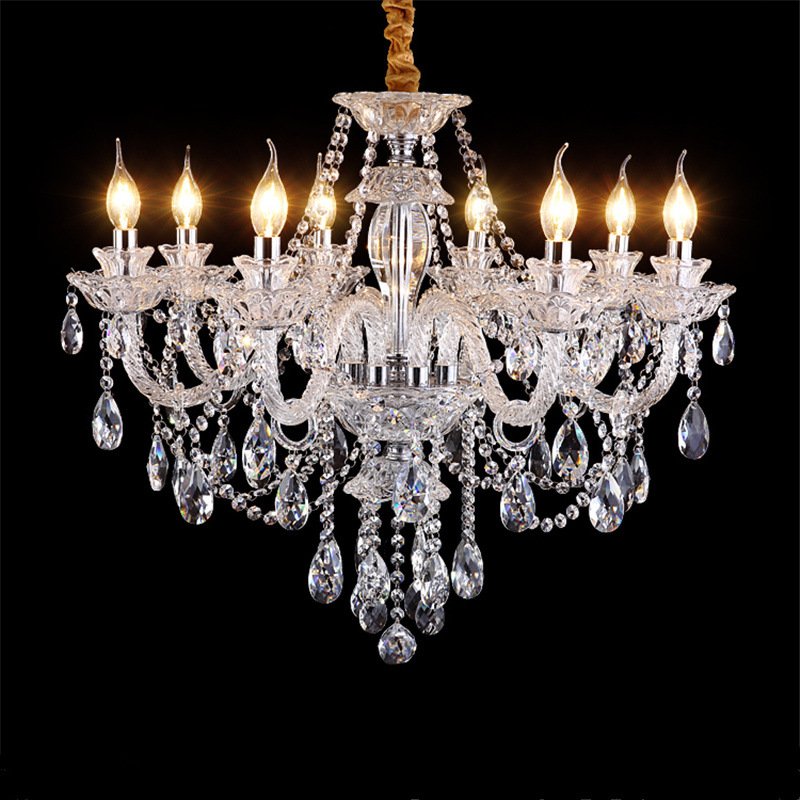 Customized Classic European Big Hotel Hanging Living Room Elegant Glass Crystal Chandeliers Luxury