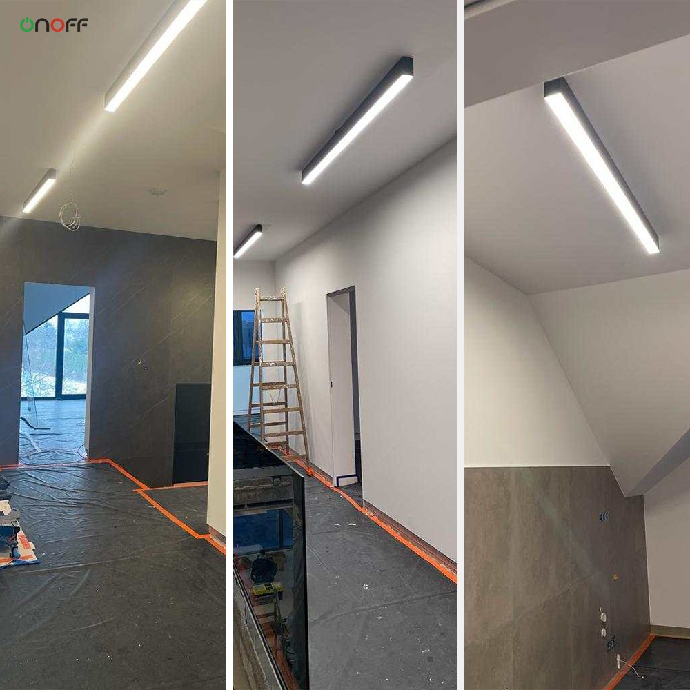 Triac Dim Car Showroom Linear Led Pendant Light 3000lm/m Ceiling Hanging Light System