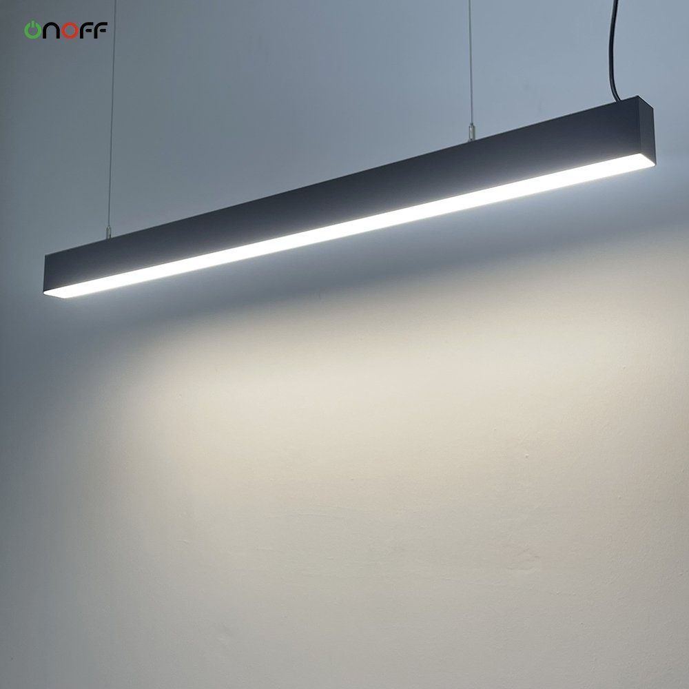 Triac Dim Car Showroom Linear Led Pendant Light 3000lm/m Ceiling Hanging Light System