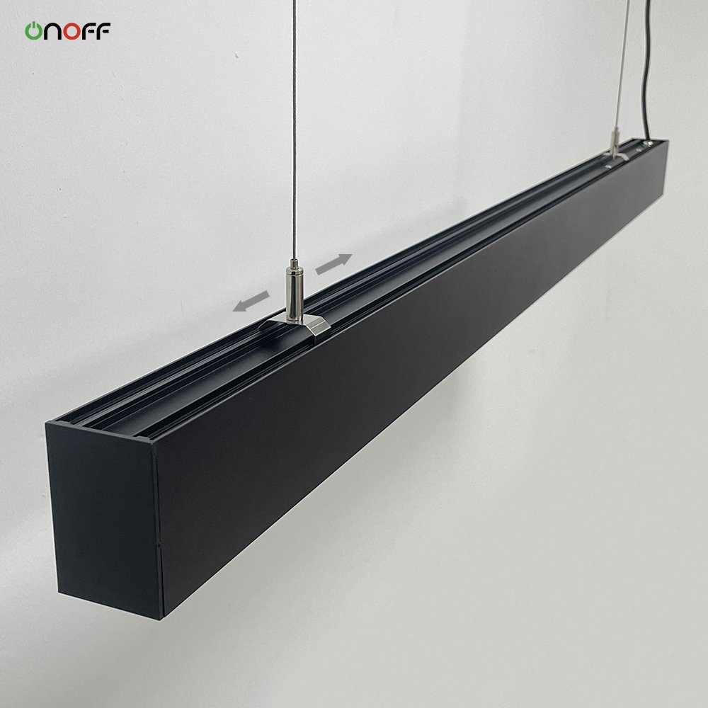 Triac Dim Car Showroom Linear Led Pendant Light 3000lm/m Ceiling Hanging Light System