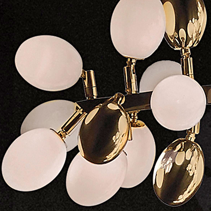 Custom Creative Luxury Decoration Villa Hotel Lobby Staircase Glass Hanging Lamp Hand-blown Murano Glass Grape Chandelier