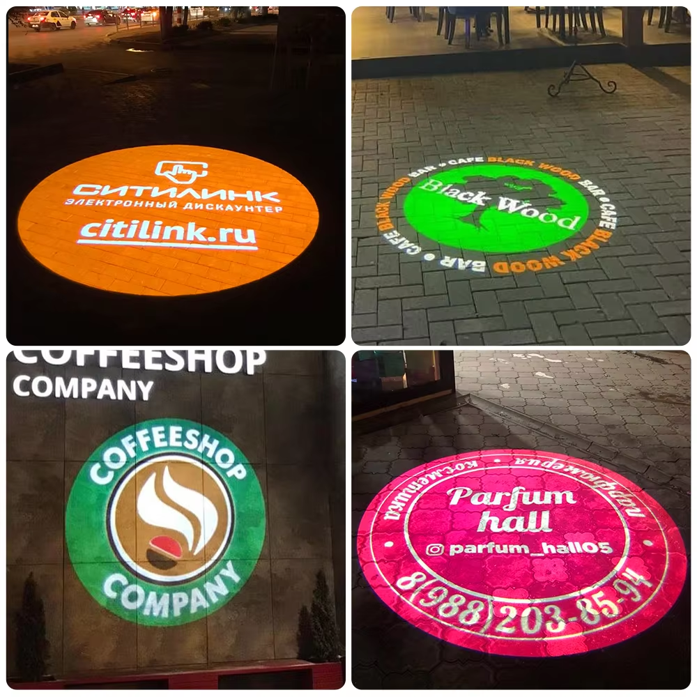 Global Custom 90w HD IP67 Waterproof Outdoor Door Projection Iamp Led Advertising Light Logo Gobo Projector