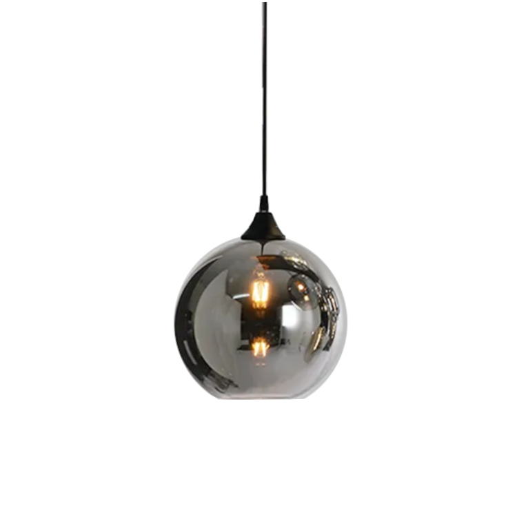 Factory Direct Ball Shape Kitchen Island Pendant Light Black Luxury Home Decor Nordic Modern Hand Blown Glass Chandelier