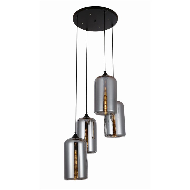 Factory Direct Ball Shape Kitchen Island Pendant Light Black Luxury Home Decor Nordic Modern Hand Blown Glass Chandelier