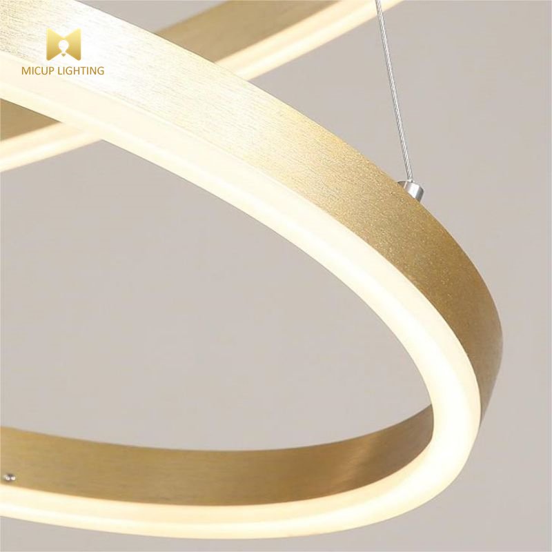 Simple Modern Living Room Chandelier Circular Villa Hall Lamp Scandinavian Light Luxury Dining Room Lamp Duplex Pendant Light