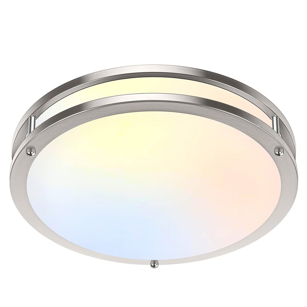 Local Warehouse 24W Dimmable LED Ceiling Light Fixture, 12inch Flush Mount Light Fixture for Bedroom, Kitchen, Bathroom