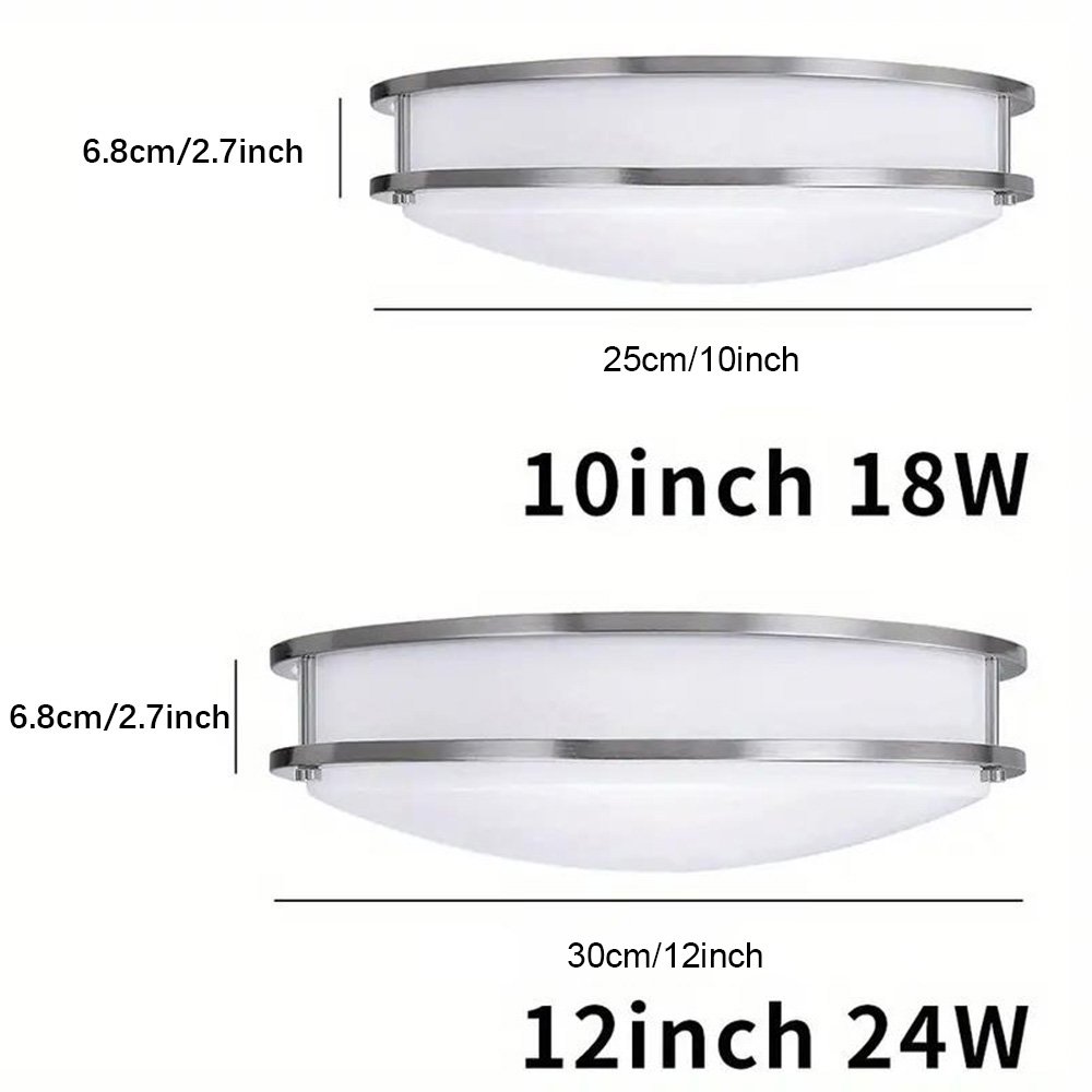 Local Warehouse 24W Dimmable LED Ceiling Light Fixture, 12inch Flush Mount Light Fixture for Bedroom, Kitchen, Bathroom