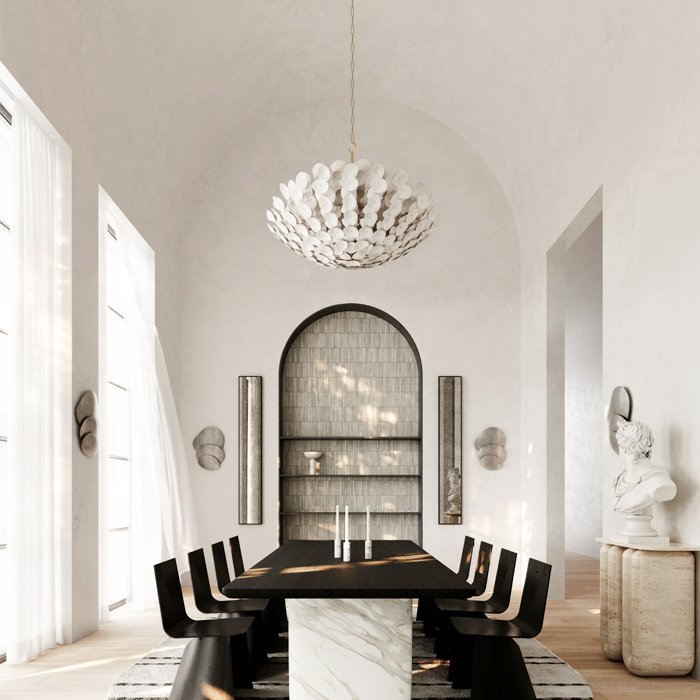 Good Quality Nordic Large Vintage Gold Leaf Bedroom Living Room Ceiling Lighting Fixture Chandelier Pendant Lights