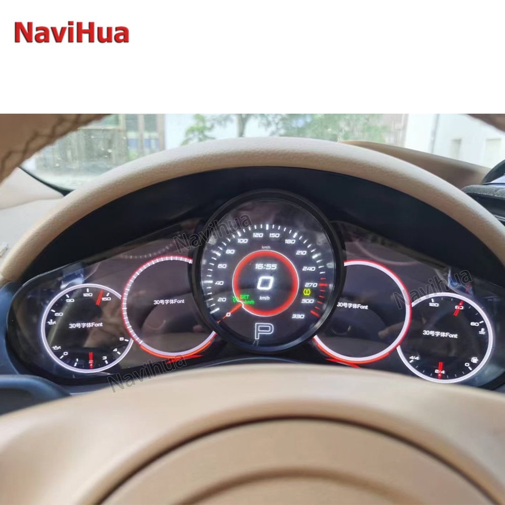 NaviHua New Auto Meter for Porsche Cayenne 12.3 Inch Car Digital Cluster Instrument LCD Dashboard Cockpit Speedometer Upgrade