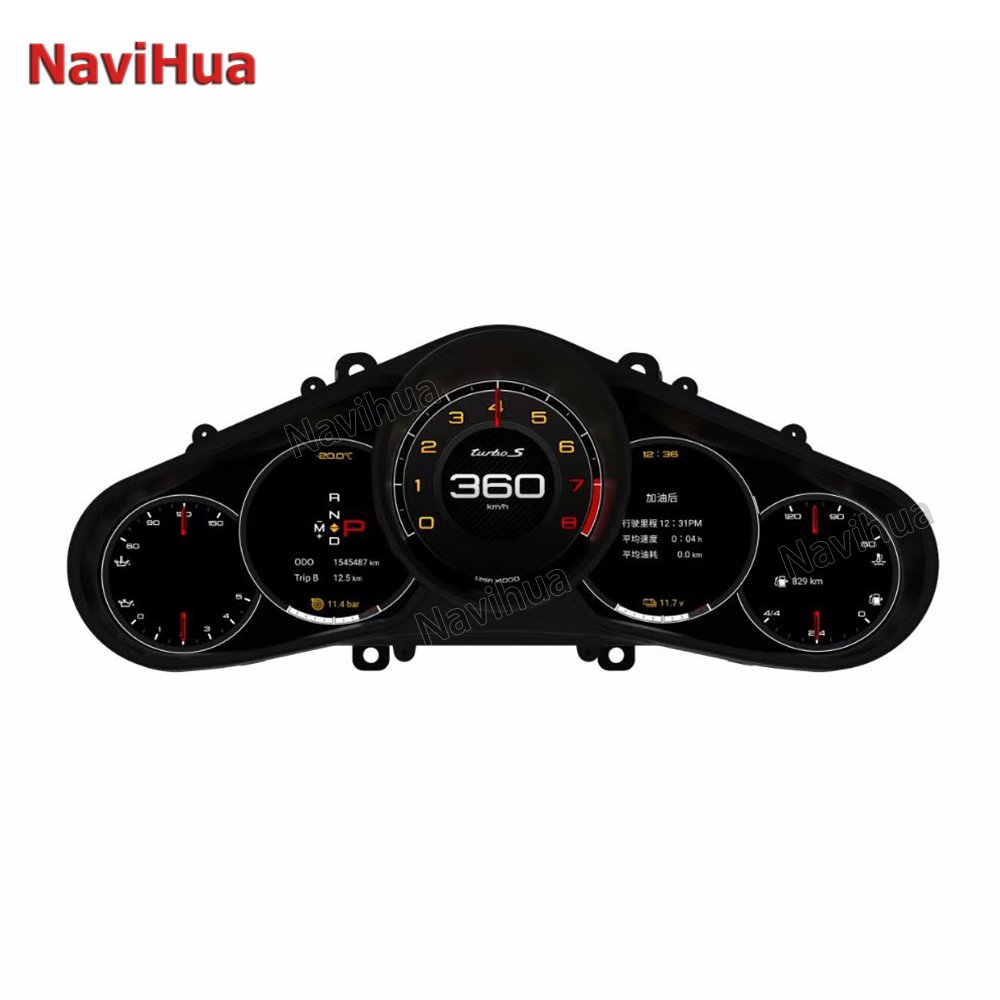 NaviHua New Auto Meter for Porsche Cayenne 12.3 Inch Car Digital Cluster Instrument LCD Dashboard Cockpit Speedometer Upgrade