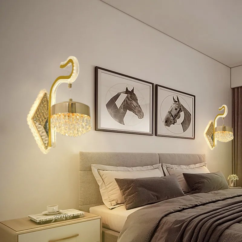 Wholesale Art Wall Lamps Decor Interior Nordic Luxury Decorative Bedroom Light Bedside Wall Lamp for Home Living Room Paintings