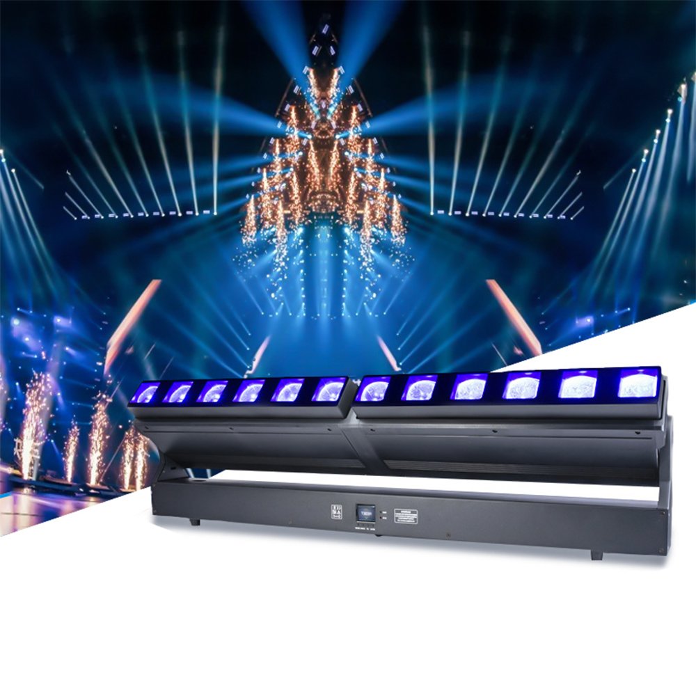 Full Color RGBW Focal Length Array New bar Dot Light 12 40W Long Beam Dynamic Voice Control Full Color Beam Light